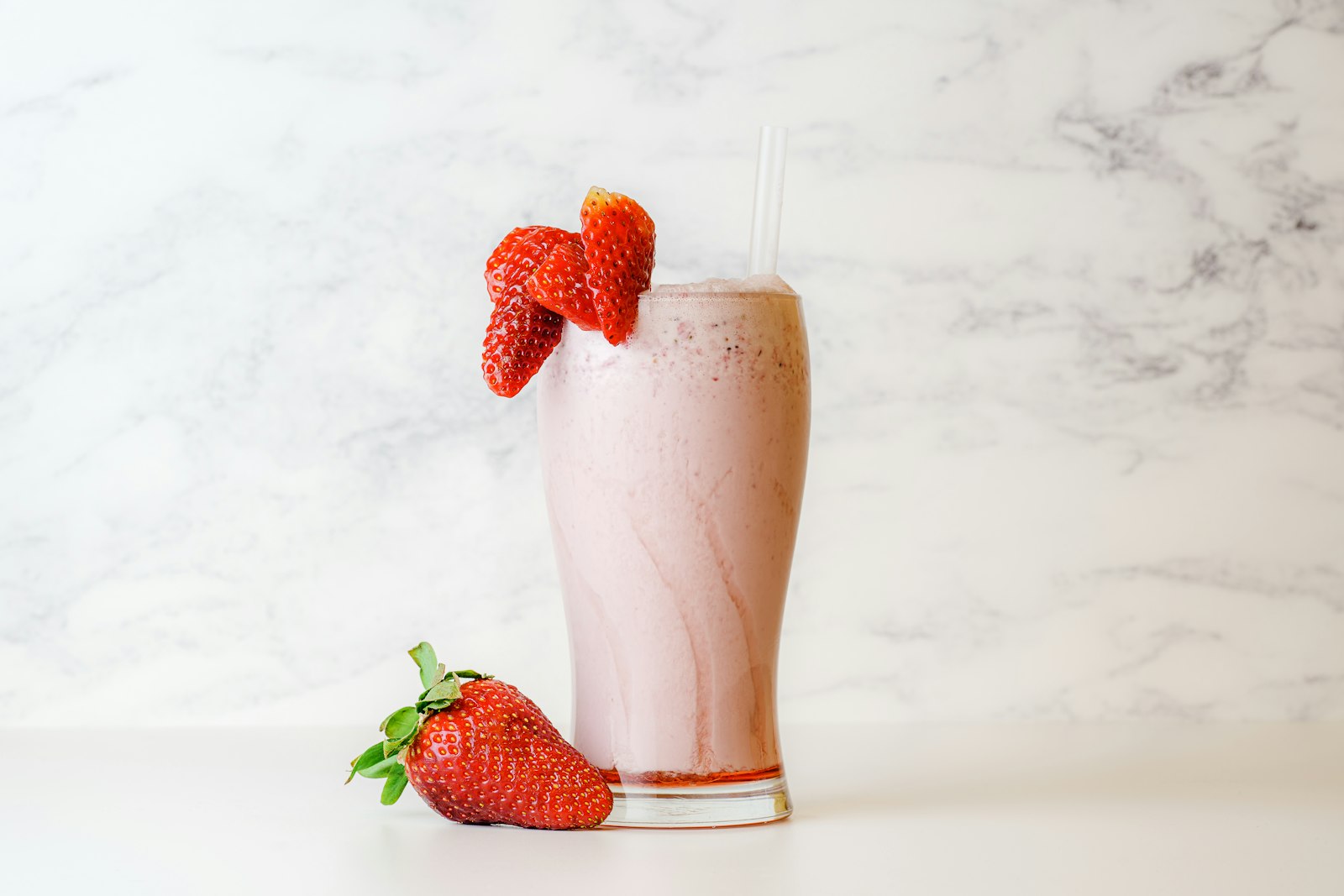 A strawberry milkshake